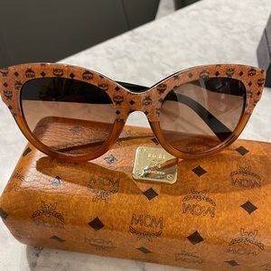 MCM Tan Sunglasses W/ Leather Case